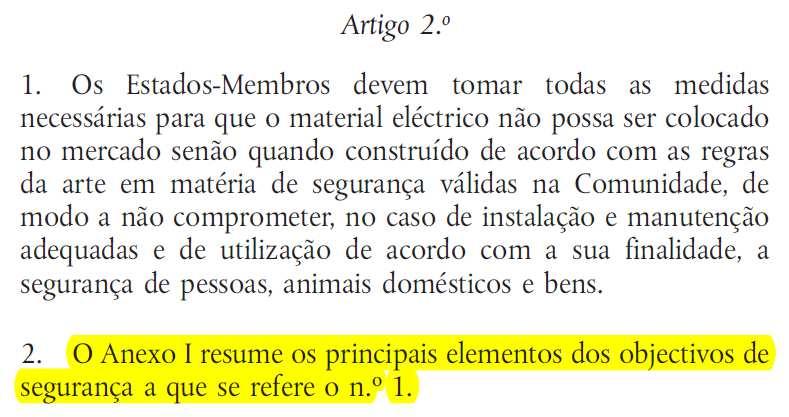 -lei 23/2011, de 11 de Fevereiro Presunção da conformidade com as directivas UE Directivas (requisitos essenciais requisitos de protecção)