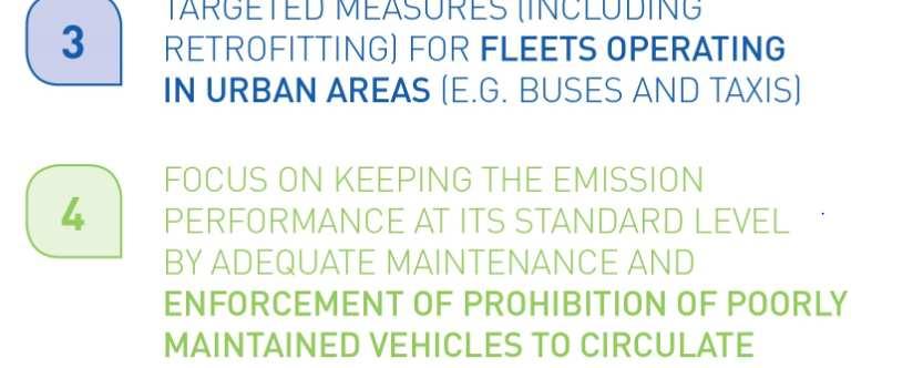 Tendência de emissões de NOx: graças à renovação da frota de EURO 1,2,3,4 para EURO 6 diminuirão