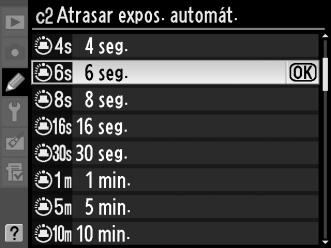 c: Temp./bloqueio de AE c1: AE-L botão disp. obturador Botão G A Menu ajuste personalizado Com a predefinição Desligado, a exposição só é bloqueada quando o botão AE-L/AF-L é premido.