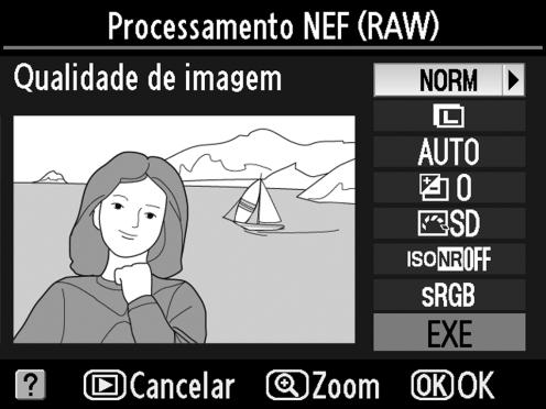 3 Ajustar definições de processamento NEF (RAW).