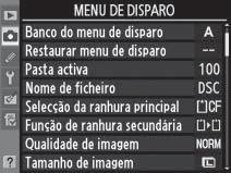 6 Apresentar opções.