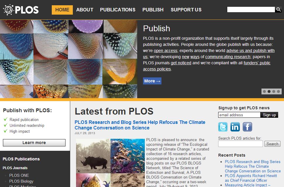 A questão do Open Access Public Library of Science (PLoS) e outras