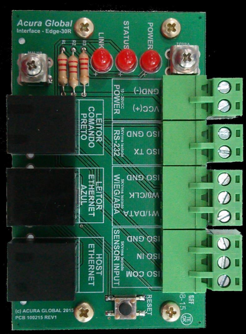 Hardware - PCI Interface A PCI Interface (100.324) deve ser utilizada em conjunto com o leitor Edge-30R Autoid com a função de facilitar sua instalação.