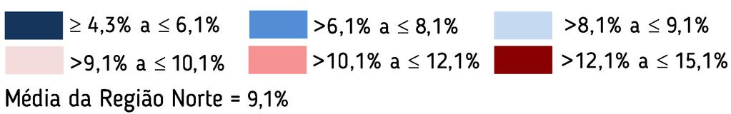 III) do Douro e do Alto Tâmega e aumentou ligeiramente em Terras de Trás-os-Montes. Um quarto dos concelhos da Região do Norte assistiu a uma subida deste indicador.