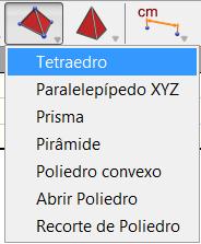 a construção de poliedros, prismas e pirâmides, além das funções de abrir e recortar