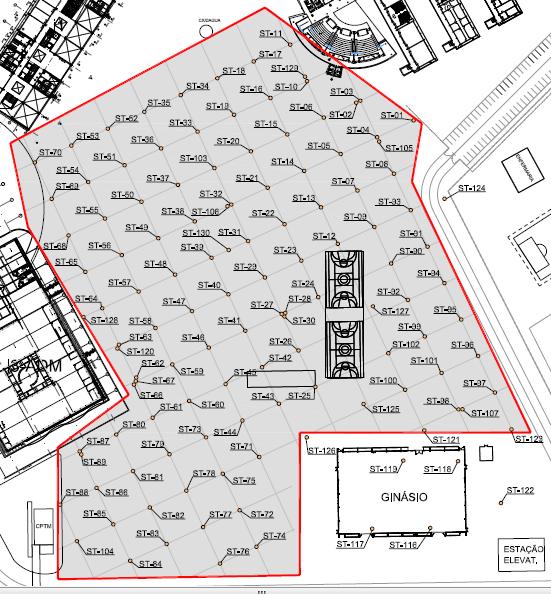 Área: ~ 36.000 m 2. (AI-01) Amostras: 218 simples. inorgânicos, pesticidas, cianeto, PCB, Be, Tl, fosfatos, sulfatos.