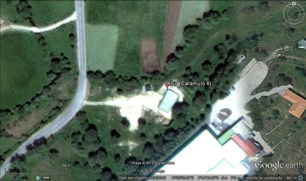 117 Fig. 3.16 Localização geográfica da captação AC7 (Imagem aérea obtida através do sistema Google Earth a 15/05/2015). 3.7.6. Campanha de prospeção Caramulo 1994 Este trabalho foi desenvolvido pela empresa Sondagens e Fundações A.