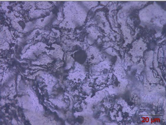 A figura 36 mostra as micrografias ampliadas 200x e 1000x, proporcionando uma visão global da microestrutura, tanto da superfície, como da secção transversal