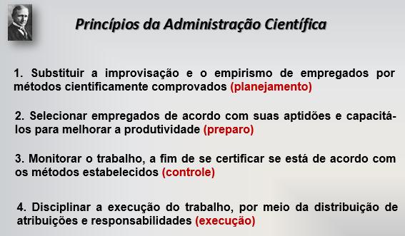 De acordo com Taylor 1, o principal objetivo da administração deve ser o de assegurar o máximo de prosperidade ao patrão e, ao mesmo tempo, o máximo de prosperidade ao empregado.