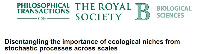 INTEGRAÇÃO - Ecologia + Biogeografia Chase& Myers 2011 PROCESSOS ESTOCÁSTICOS PROCESSOS DETERMINÍSTICOS RELAÇÃO DA BETA