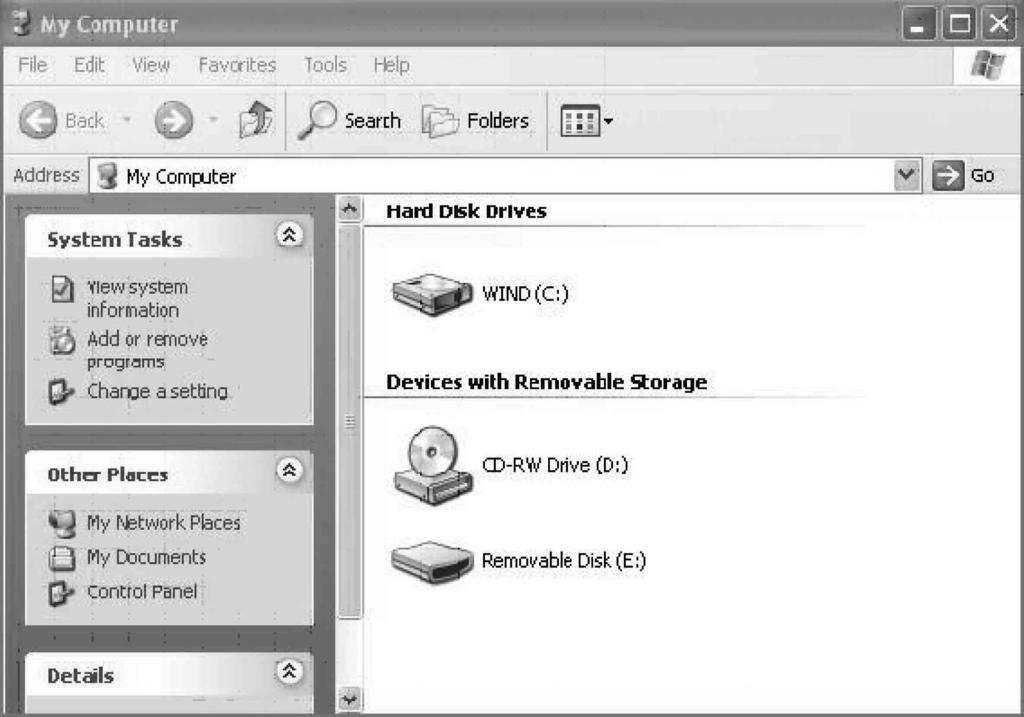 No Windows XP: Abra as opções pela ordem seguinte: Botão [Start] (Iniciar) [Control Panel] (Painel de controlo) [Performance and Maintenance] (Desempenho e manutenção) [System] (Sistema) separador