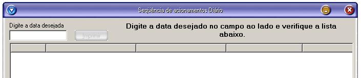 Pode ser filtrada por Data, Hora, Operador e Descrição.