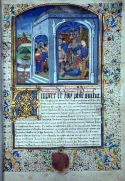 (Figura 3) As iluminuras, em geral, eram usadas para ilustrar temas religiosos num período em que o livro era um objeto de grande valor e privilégio de poucos.