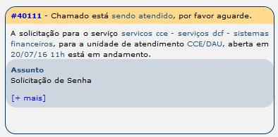 7. Finalizado esta etapa, o servidor deverá, no canto superior esquerdo do sistema, clicar em: + Meus Chamados Listar,