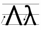 3. É a décima letra do alfabeto grego e a sexta das consoantes. 4. Translitera-se por K quando maiúscula e k quando 5.