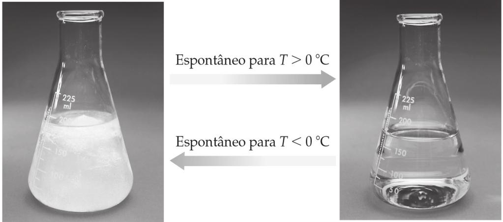 Termodinâmica Química Aula 16 Um processo espontâneo tem sentido definido no qual ele acontece. Um processo que é espontâneo em um sentido não é espontâneo no sentido contrário.