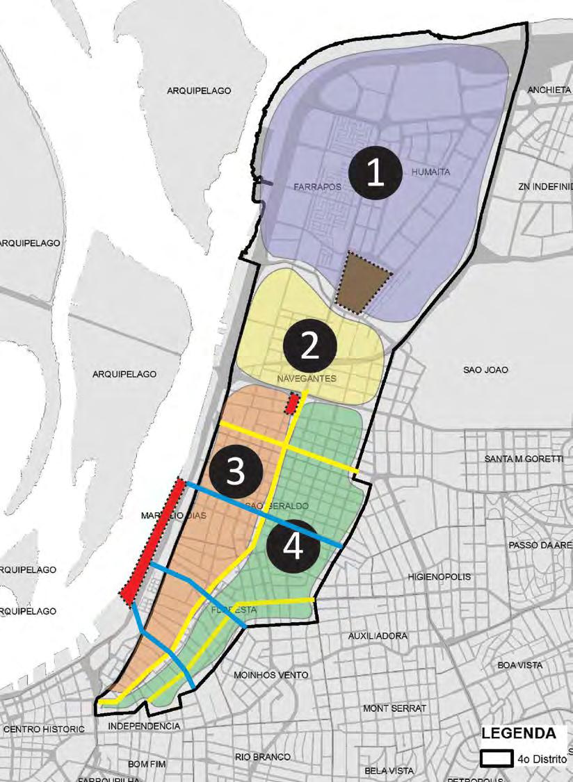 Propostas para o 4º Distrito Área 1 Grandes projetos urbanos e a miscigenação de usos. Transferência da rodoviária.