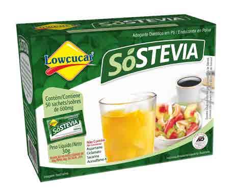 LOWÇUCAR ADOÇANTE SÓ STEVIA 50 X