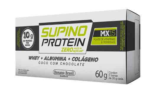 Cód. 1207 SUPINO PROTEIN MAX CASTANHAS COM CARAMELO 20 X 46G Cód. 1208 SUPINO PROTEIN CHOCOLATE 24 X 30G Cód. 1214 SUPINO PROTEIN BAUNILHA COM CRISPIES 24 X 30G Cód.