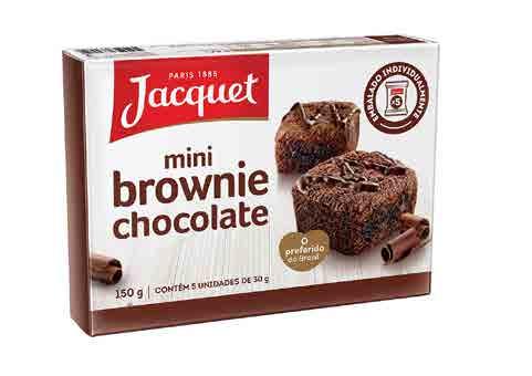 Cód. 2031 JACQUET BROWNIE COM AVELÃ 245G Cód. 2033 JACQUET BROWNIE DOCE DE LEITE 245G Cód. 2032 JACQUET BROWNIE PEDAÇOS DE CHOCOLATE 245G Cód.