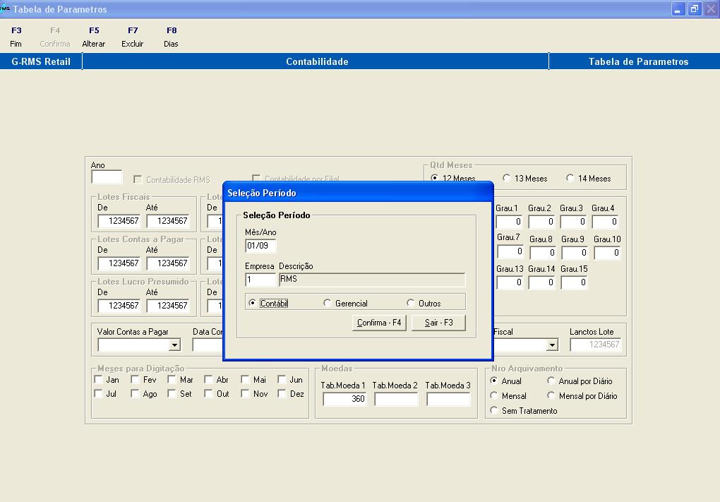 Configurando o módulo de Contabilidade Painel de Controle Essa é a