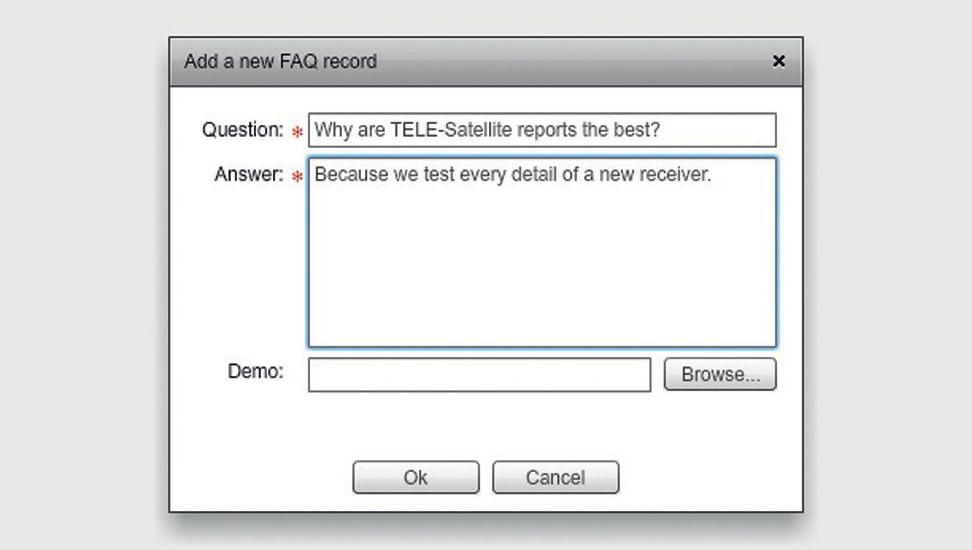 Também não ficámos decepcionados nos testes que fizemos com o sintonizador SCPC: foi capaz de processar sem erros um transponder 12,620 GHz do Eutelsat W7 a 36 Este com uma symbolrate de apenas 2,894