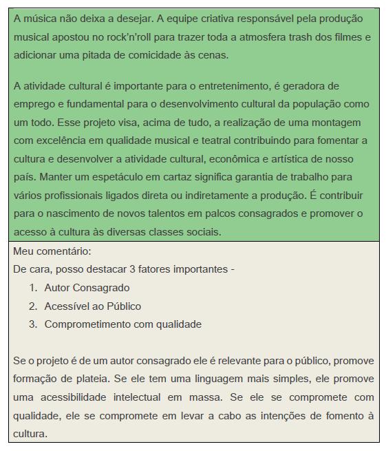 Eu acho importante frisar que essas críticas que fiz aos textos NÃO SÃO REGRAS gerais de como