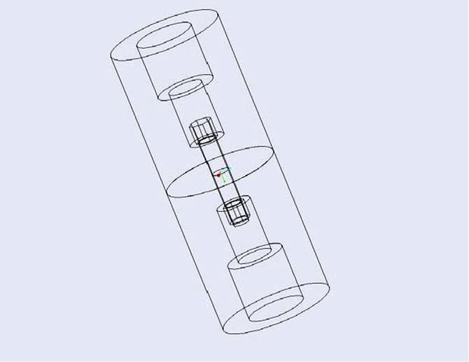 Figura 8 junta parafusada projetada por WILLIANS et al. [20]. Para os testes, dois níveis de pré carga foram utilizados, 6 kn e 17 kn.