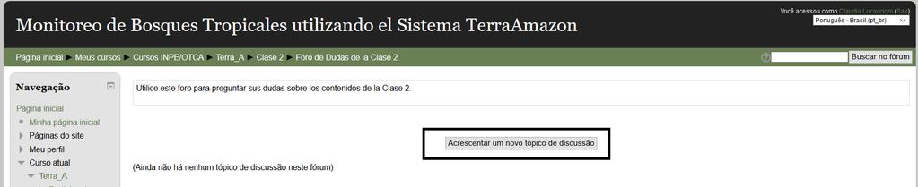 Sensoriamento Remoto e avisos importantes do curso.