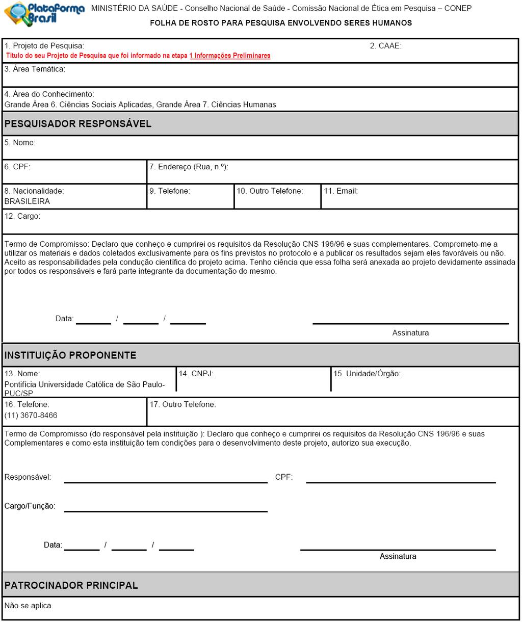 CAAE Certificado de Apresentação para Apreciação Ética.