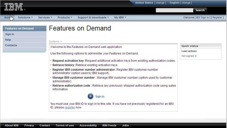 Atiando o Recurso Features on Demand Antes de iniciar, certifique-se de que os itens a seguir estão disponíeis: O código de autorização está na parte superior do documento de Instruções de Atiação de