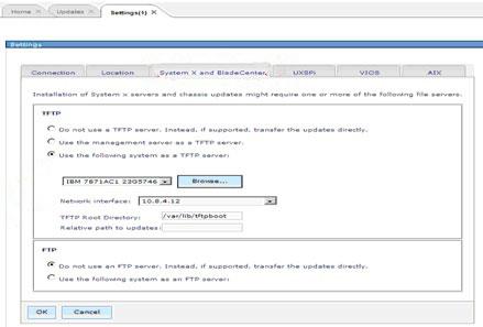 d. Selecione uma das opções a seguir: Selecione Usar o Seridor de Gerenciamento como um Seridor TFTP para usar o seridor TFTP que é integrado no seridor de gerenciamento.