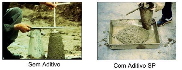 amassamento, para produzir um concreto com