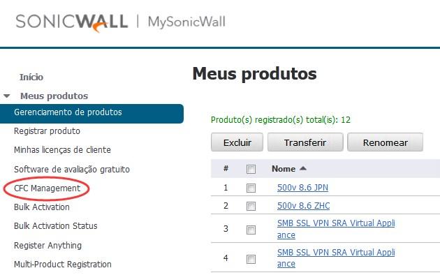 Temas Uso do MySonicWall Usar a interface do SonicOS Uso do MySonicWall Para acessar a EPRS a partir de MySonicWall: 1 Acesse MySonicWall: https://www.mysonicwall.com/.