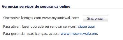 1 Faça login no seu dispositivo de segurança de rede como administrador. 2 Navegue até a página System (Sistema) > Licenses (Licenças).