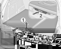 Cobertura do piso na bagageira Cobertura da porta deslizante (FlexFloor) Para uma regulação prática da bagageira, a cobertura do piso pode ser retirada.