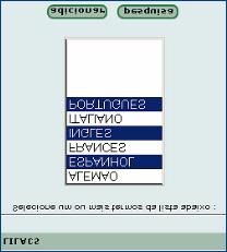 Pesquisa com limite de idioma Além dos limites mostrados anteriormente, há também a possibilidade de condicionar a recuperação de artigos ou documentos ao idioma do texto.