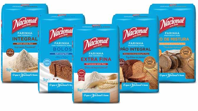 FARINHAS FLOUR A Nacional apresenta uma gama de farinhas, agora mais brancas, mais finas e mais puras.