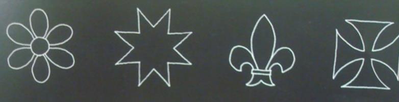 Figura 2 - Florais, estrela, palma (flor-de-lis) e cruz. Fonte: MELLO, 2012, p. 63.