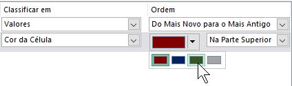 8. Clique no botão Adicionar Nível; 9. Na linha Classificar por, selecione o campo Registro; Figura 381 - Campo a ser classificado. 10.