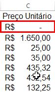 Figura 99 - Formato Contábil apresentando 0.