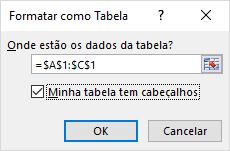 Observe que o intervalo indicado na caixa, foi formatado como Tabela; Figura 117 - Formato aplicado. 11. Clique na célula D1; 12.