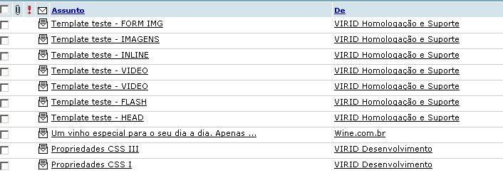 Assunto e Remetente Para este estudo, considerou-se a resolução de tela de 1024 x 768 pixels.