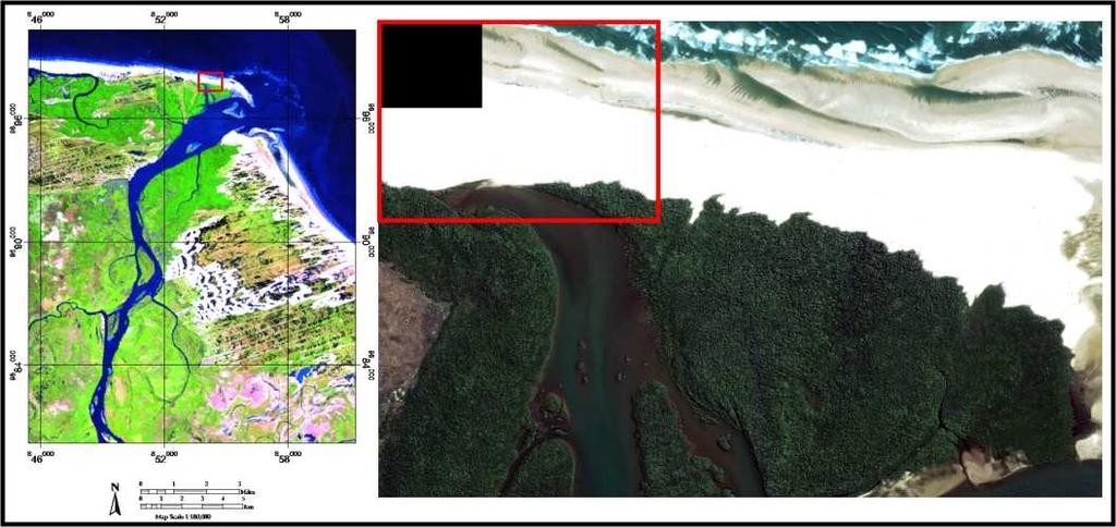 Reyes-Pérez, Y.A. Tese de Doutorado 56 foram determinados os parâmetros espessura e largura do canal. Os valores médios da espessura e largura do canal variam cerca de 3,5 m e 80 m respectivamente. 4.