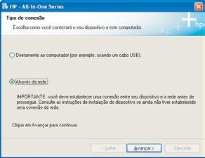 B2 Escolha o CD apropriado Usuários do Windows: Usuários do Macintosh: a Insira o CD do HP all-in-one para Windows. b Siga as instruções na tela.