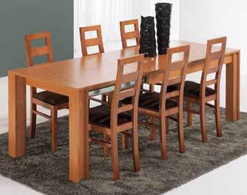 Mesa sala extensível 1 topo Cristaleira 2 portas 180cm com iluminação Aparador 4 portas CHERRY - DINING