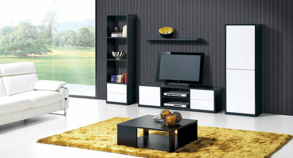 Base Tv 160cm Elemento 2 gavetas Elemento 2 portas Prateleira 120cm Mesa de centro quadrada Sapateira