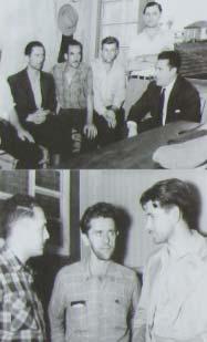 Junta governativa de Francisco Beltrão, coordenadora da Revolta de 1957; O repórter Geraldo Russi, Luiz Prolo coordenador da Revolta e Ivo Tomazoni repórter da rádio Colméia.