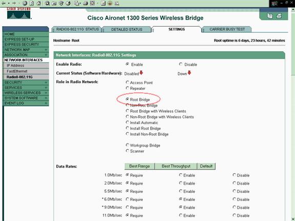 Nota: Se você usa uma ponte padrão do IEEE 802.11B ou tem os clientes 802.