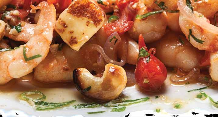 Camarão Bonfim Bonfim 84,00 Grelhado, salteado na manteiga do sertão com castanha de caju, pimenta biquinho, queijo de coalho assado e coentro.